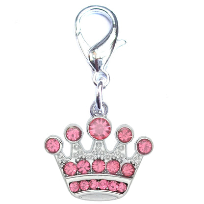 Crystal Crown Dog Cat Charm Pink